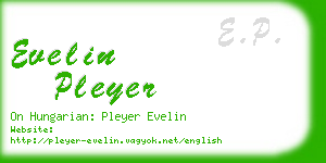 evelin pleyer business card